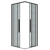 Душевая дверь GROSSMAN 1/2.К33.01.11.21.02 Galaxy (110x195) черный матовый, стекло шиншилла Душевая дверь GROSSMAN 1/2.К33.01.11.21.02 Galaxy (110x195) черный матовый, стекло шиншилла