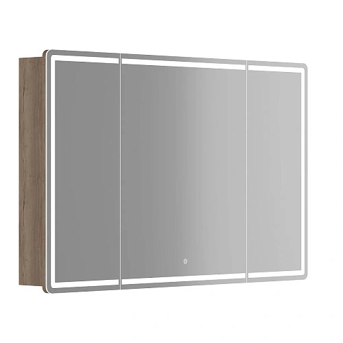 Зеркальный шкаф Sancos Mirror MI100ECH 990x150х740 мм, с LED подсветкой, дуб чарльстон Зеркальный шкаф Sancos Mirror MI100ECH 990x150х740 мм, с LED подсветкой, дуб чарльстон