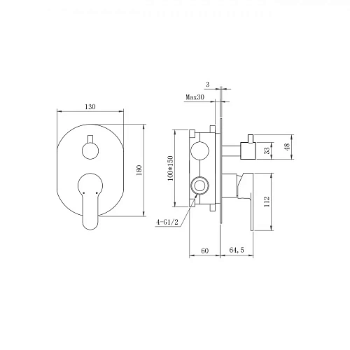 Душевая система BERGES NARDIS 3R встраиваемая, поворотный излив, черный матовый 071014 Душевая система BERGES NARDIS 3R встраиваемая, поворотный излив, черный матовый 071014
