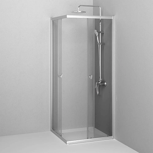 Душевой уголок AM.PM Sunny W87G-403-8080-MT 80x80 серебро, стекло прозрачное Душевой уголок AM.PM Sunny W87G-403-8080-MT 80x80 серебро, стекло прозрачное