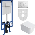 Комплект Унитаз подвесной STWORKI Монтре SETK3204-2616 безободковый, с микролифтом + Система инсталл 561434 Комплект Унитаз подвесной STWORKI Монтре SETK3204-2616 безободковый, с микролифтом + Система инсталл 561434