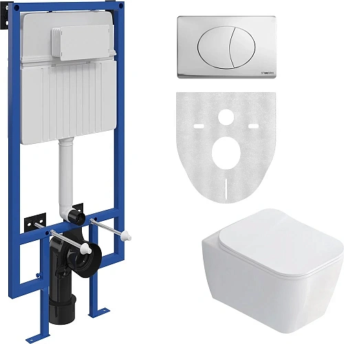 Комплект Унитаз подвесной STWORKI Монтре SETK3204-2616 безободковый, с микролифтом + Система инсталл 561434 Комплект Унитаз подвесной STWORKI Монтре SETK3204-2616 безободковый, с микролифтом + Система инсталл 561434