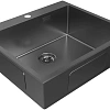 Кухонная мойка Paulmark KRONER-EDGE 59, PM775951-GM, вороненая сталь, 590х510мм Кухонная мойка Paulmark KRONER-EDGE 59, PM775951-GM, вороненая сталь, 590х510мм