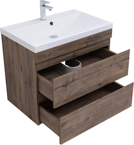 Тумба под раковину Aquanet Нота New 75 дуб веллингтон табак 00334192 подвесная Тумба под раковину Aquanet Нота New 75 дуб веллингтон табак 00334192 подвесная