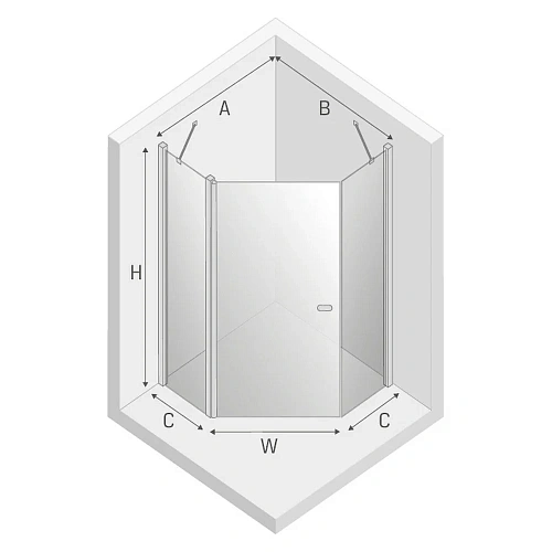 Душевой уголок NEW TRENDY NEW SOLEO 80x80x195 K-0606 (хром) Душевой уголок NEW TRENDY NEW SOLEO 80x80x195 K-0606 (хром)