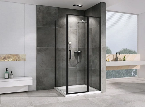 Душевой уголок ABBER Sonnenstrand AG04120BS-S70B 120x70 см универсальный, профиль черный, стекло прозрачное Душевой уголок ABBER Sonnenstrand AG04120BS-S70B 120x70 см универсальный, профиль черный, стекло прозрачное