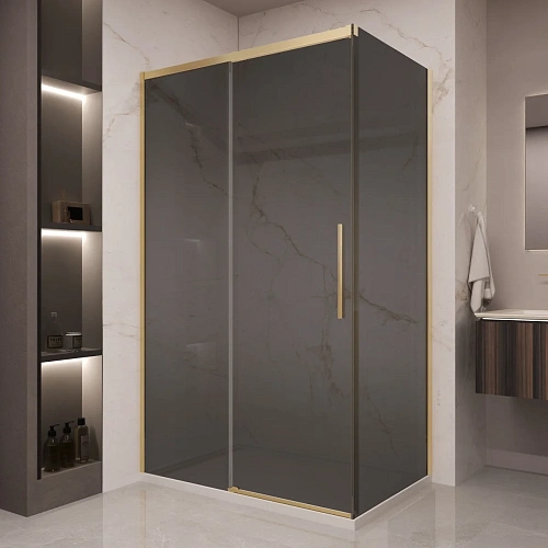Душевой уголок Vincea Stella VSR-1ST9012CGG 1200x900 брашированное золото, стекло тонированное Душевой уголок Vincea Stella VSR-1ST9012CGG 1200x900 брашированное золото, стекло тонированное
