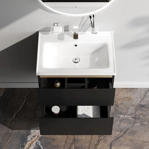 Тумба под раковину AM.PM X-Joy M85AFHX0652BM подвесная, 65 см, черный матовый Тумба под раковину AM.PM X-Joy M85AFHX0652BM подвесная, 65 см, черный матовый