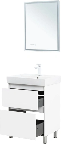 Тумба под раковину Aquanet Nova Lite 2.0 60 00346336 напольная, белый глянец Тумба под раковину Aquanet Nova Lite 2.0 60 00346336 напольная, белый глянец