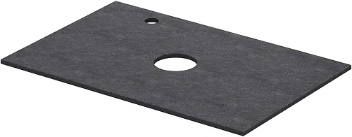 Столешница Aquanet Flat 70 00345779 графит, с отверстием слева Столешница Aquanet Flat 70 00345779 графит, с отверстием слева