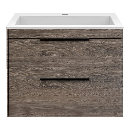 Тумба под раковину Vincea Chiara 2D 600 подвесная, 2 выкатных ящика soft-close, R.Oak VMC-2C2600RO Тумба под раковину Vincea Chiara 2D 600 подвесная, 2 выкатных ящика soft-close, R.Oak VMC-2C2600RO