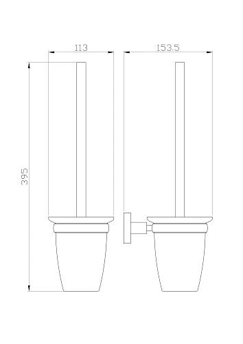 Ершик для унитаза Wonzon & Woghand хром (WW-8129) Ершик для унитаза Wonzon & Woghand хром (WW-8129)