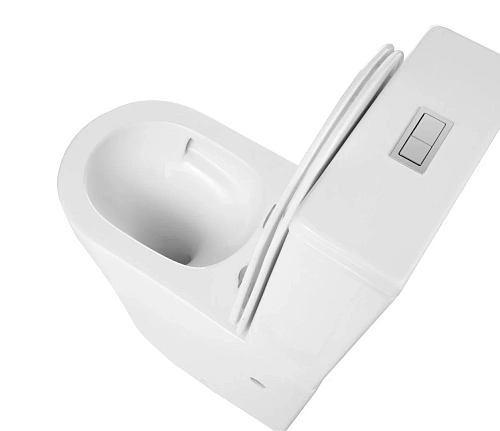 Унитаз напольный GROSSMAN GR-4458SQ 64x36x83,5 белый, безободковый, торнадо с тонкой крышкой Унитаз напольный GROSSMAN GR-4458SQ 64x36x83,5 белый, безободковый, торнадо с тонкой крышкой