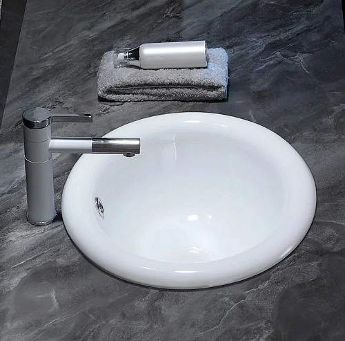 Раковина CeramaLux 1203 врезная, белый Раковина CeramaLux 1203 врезная, белый