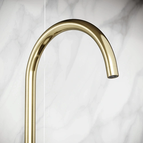 Смеситель для кухни SANCOS Taper SC4012BG с возможностью подключения фильтра, брашированное золото Смеситель для кухни SANCOS Taper SC4012BG с возможностью подключения фильтра, брашированное золото