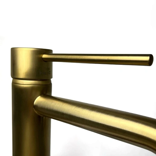 Смеситель для раковины Paini Cox 78PJ205OLL удлиненный излив, высокий, PVD матовое золото Смеситель для раковины Paini Cox 78PJ205OLL удлиненный излив, высокий, PVD матовое золото