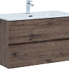 Тумба под раковину Aquanet Алвита New 90 2 ящика, дуб веллингтон табак 00334187 подвесная Тумба под раковину Aquanet Алвита New 90 2 ящика, дуб веллингтон табак 00334187 подвесная