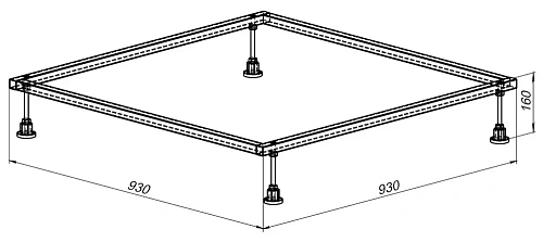 Каркас для поддона Allen Brau 100х100 8.00002 Каркас для поддона Allen Brau 100х100 8.00002