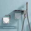 Гигиенический душ Raglo R51.55.09 встраиваемый с полкой и держателем бумаги, графит Гигиенический душ Raglo R51.55.09 встраиваемый с полкой и держателем бумаги, графит