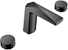 Смеситель на борт ванны Boheme Venturo 150-B-DIAMOND на 3 отверстия черный, ручка DIAMOND