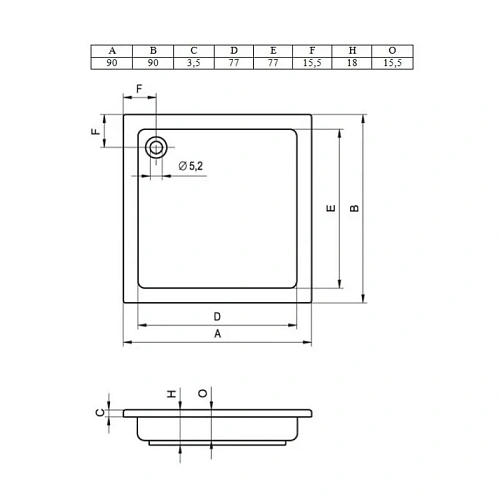 Душевой поддон Riho DC0400500000000 90x90 Душевой поддон Riho DC0400500000000 90x90