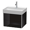 Тумба под раковину Duravit XSquare XS416104040 подвесная 58 см черный глянцевый