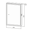 Зеркальный шкаф AQUAme AQM9201 600х800 с посветкой и подогревом универсальный монтаж Зеркальный шкаф AQUAme AQM9201 600х800 с посветкой и подогревом универсальный монтаж