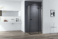 Детальная картинка товара «душевой уголок cezares bellagio-a-1-100-c-nero 100x100см стекло прозрачное, профиль черный»