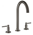 Смеситель для раковины GROHE Atrio New, монтаж на бортик, темный графит матовый (20009AL3) на 3 отве Смеситель для раковины GROHE Atrio New, монтаж на бортик, темный графит матовый (20009AL3) на 3 отве