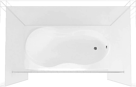 Карниз для ванны Aquanet прямой 180 00157486 Карниз для ванны Aquanet прямой 180 00157486