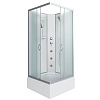 Картинка анонса товара «душевая кабина niagara classic ng-1108-14bkg (900х900х2000) средний поддон (26см) стекло матовое с полкой 11081424bkg»