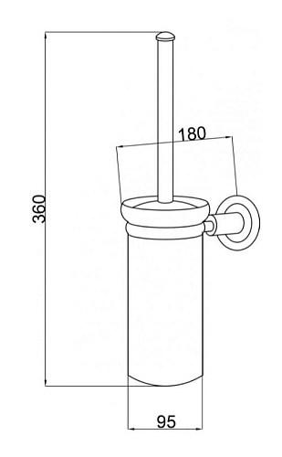 Ершик для унитаза Boheme Murano Cristal стекло 10913-CRST-BR Ершик для унитаза Boheme Murano Cristal стекло 10913-CRST-BR