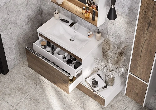 Тумба под раковину Aquaton Капри 80 таксония темная 1A230201KPDB0 Тумба под раковину Aquaton Капри 80 таксония темная 1A230201KPDB0