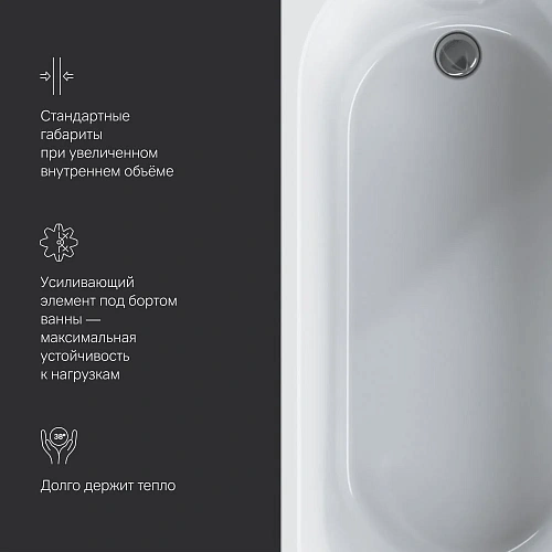 Акриловая ванна AM.PM X-Joy W94A-160-070W-A1 160х70 Акриловая ванна AM.PM X-Joy W94A-160-070W-A1 160х70