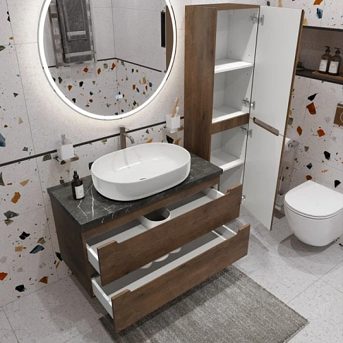 Тумба со столешницей и раковиной BelBagno ETNA 100 etna100rw-kepmno-1084-set подвесная ETNA100RW-KEPMNO-1084-SET Тумба со столешницей и раковиной BelBagno ETNA 100 etna100rw-kepmno-1084-set подвесная ETNA100RW-KEPMNO-1084-SET