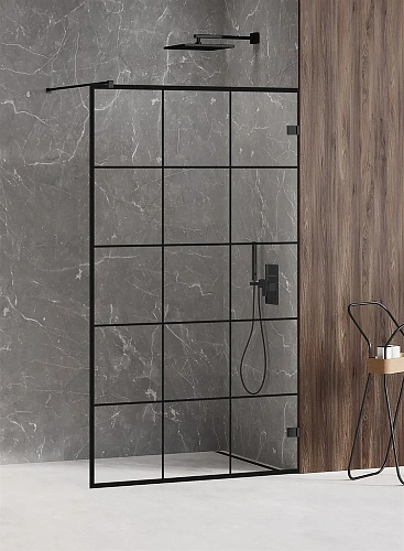 Душевая перегородка NEW TRENDY AVEXA BLACK 140x200 EXK-2027 (черный) Душевая перегородка NEW TRENDY AVEXA BLACK 140x200 EXK-2027 (черный)