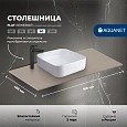 Столешница Aquanet Flat 90 00345783 бежевый, с отверстием слева Столешница Aquanet Flat 90 00345783 бежевый, с отверстием слева