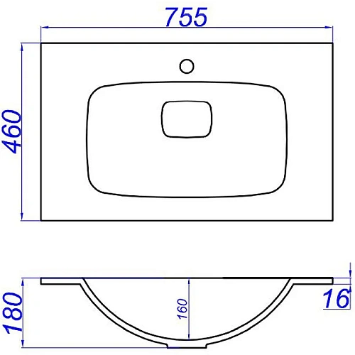 Раковина Aqwella Malaga 75 Mal.75.04.D белая Раковина Aqwella Malaga 75 Mal.75.04.D белая