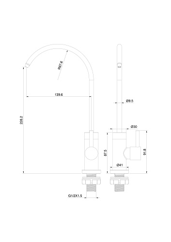 Кран Wonzon & Woghand брашированное золото (WW-AE4587-BG) Кран Wonzon & Woghand брашированное золото (WW-AE4587-BG)