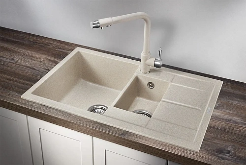 Кухонная мойка Granula 7802, ПИРИТ, кварц 775х495 Кухонная мойка Granula 7802, ПИРИТ, кварц 775х495