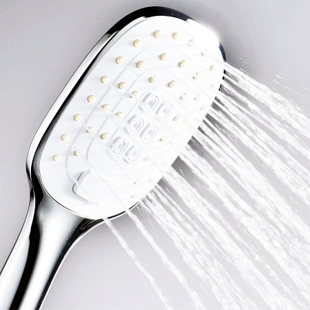 Душевая лейка WasserKRAFT A062 3-функциональная белый/хром