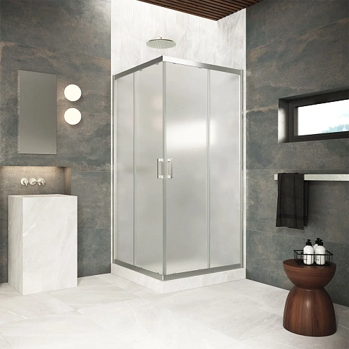 Душевой уголок Vegas-glass ZA Protec 70 04 10 700x700 мм, профиль никель, стекло сатин Душевой уголок Vegas-glass ZA Protec 70 04 10 700x700 мм, профиль никель, стекло сатин