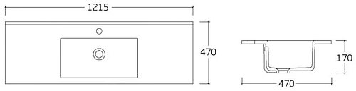 Раковина Vincea VBS-13120 белая Раковина Vincea VBS-13120 белая