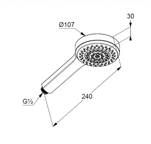 Душевая лейка Kludi DIVE 6881005-00 хром Душевая лейка Kludi DIVE 6881005-00 хром