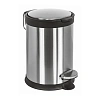Ведро для мусора Colombo Complementi B9212.IX 3л, с крышкой и педалью, сталь/черный Ведро для мусора Colombo Complementi B9212.IX 3л, с крышкой и педалью, сталь/черный