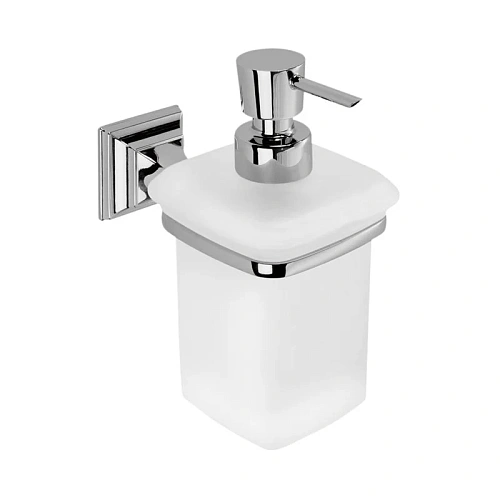 Дозатор жидкого мыла Colombo Portofino B9325.CR-VAN подвесной, хром/матовое стекло Дозатор жидкого мыла Colombo Portofino B9325.CR-VAN подвесной, хром/матовое стекло