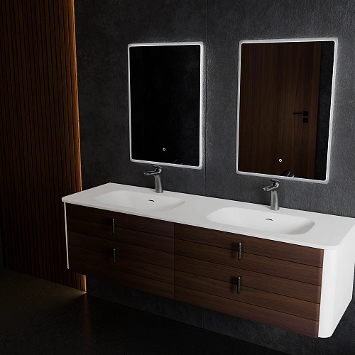 Тумба с раковиной ArtDecco Gabriella 150 AGB15W24D100 черный орех Тумба с раковиной ArtDecco Gabriella 150 AGB15W24D100 черный орех