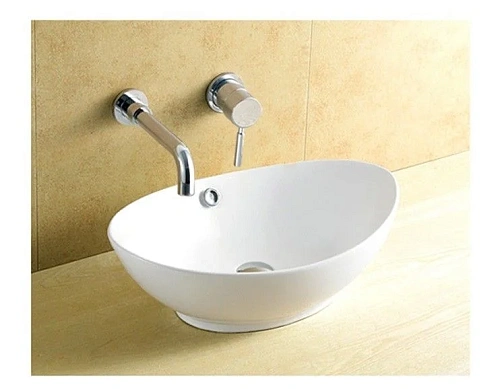 Раковина CeramaLux 9019 накладная, белый Раковина CeramaLux 9019 накладная, белый