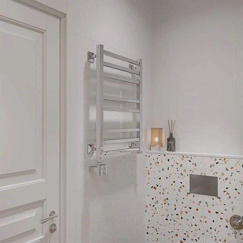 Полотенцесушитель электрический EWRIKA Кассандра PI 70x50 L, хром 510398 Полотенцесушитель электрический EWRIKA Кассандра PI 70x50 L, хром 510398