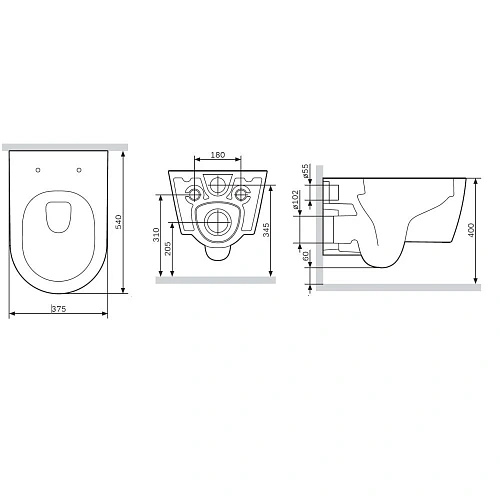 Унитаз подвесной AM.PM Func C8F1701SC FlashClean с сиденьем микролифт Унитаз подвесной AM.PM Func C8F1701SC FlashClean с сиденьем микролифт